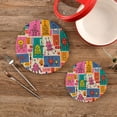 thumbnail image 2 of SKYSONIC Robots Colorful Pot Holders Trivets, 2 Pcs Heat Resistant Trivets,Cartoon Doodle Cotton Thread Weave Mats for Hot Pads Pans Pot Bowl Teapot for Kitchen Decor, 2 of 7