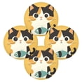thumbnail image 2 of 15.4inch Round Placemats, DIY Printing Design, Suitable for Kitchen, Table Party Decoration Kittens Eat Fish, 2 of 7
