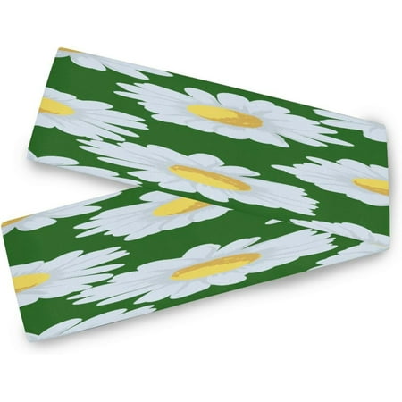 

Hyjoy Table Runner Floral Daisy Pattern Machine Washable Non-Slip Farmhouse Table Runners for Dinner Party Holidays Home Decor 13 x 90 Inch