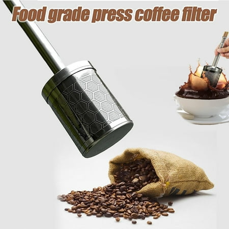 

UDIYO French Press Coffee Maker Stainless Steel Manual Coffee Press-Enjoy Granule-Free Coffee Guaranteed Camping Travel Gifts Home Supply