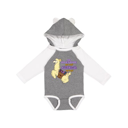 

Inktastic Cute Jumping Alpaca-An Adeventure You Say ALPACA my bags! Gift Baby Boy or Baby Girl Long Sleeve Bodysuit