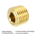 thumbnail image 4 of Unique Bargains 1/4' NPT Laiton Hexagonal Fraisé Bouchons contre-Foncé Interne Hexagonal Douille Raccords Mâle 8 Pack, 4 of 6