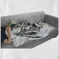 thumbnail image 6 of Kraken Soft Flannel Fleece Blanket, Cthulhu Monster Evil Fictional Cosmic Monster in Woodblock Style Illustration Print, Cozy Plush for Indoor and Outdoor Use, 60" x 80", Black White, by Ambesonne, 6 of 6
