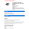 thumbnail image 2 of A/C Compressor Cutoff Switch - Compatible with 1987 - 1992 Cadillac Brougham 1988 1989 1990 1991, 2 of 2