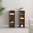 thumbnail image 4 of 8 Layer Tall Narrow Bookshelf Ultra Thin Adjustable Shelf with Wavy Border, Compact Corner Bookcase, Multi Functional Bookshelves, Aesthetically Pleasing, for Home Office, Study, Walnut, 4 of 9