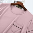 thumbnail image 5 of tarylea Womens Tops Short Sleeve Crew Neck Pajama T-Shirts with Pockets Casual Loose Summer Comfy Lounge Tops, 5 of 5