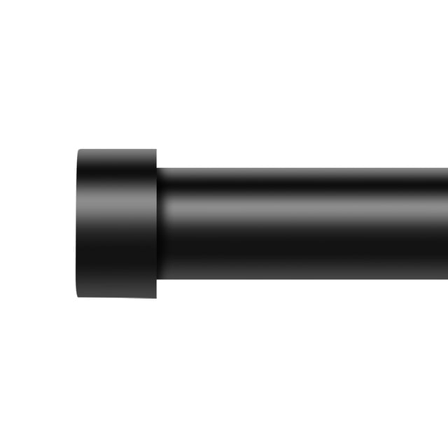 Barra de cortina VOIIY para Windows de 122 a 213 cm, color negro, 2,54 cm de diámetro