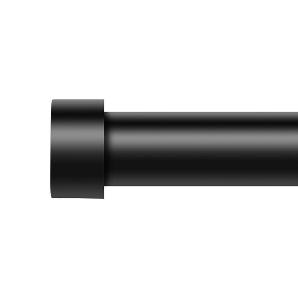 Barra de cortina VOIIY para Windows de 122 a 213 cm, color negro, 2,54 cm de diámetro