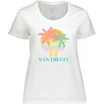 thumbnail image 3 of Inktastic San Diego California Beach Vacation Women's Plus Size T-Shirt, 3 of 5