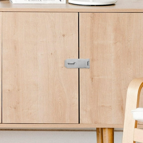 Tineasur 1Set Heavy Duty Stainless Steel Gate Hasp with Screw for Door Security