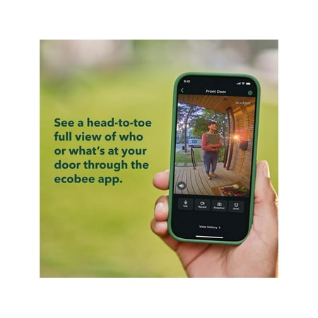 ecobee - Smart Video Doorbell - Wired with Advanced Person and Package Detection - Black