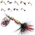 thumbnail image 4 of 10 Piece Metal Fishing Sequins with Hooks and Feather Attractors for Angling Success 10PCS, 4 of 5