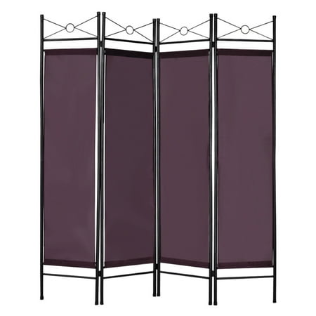 Costway 4 Panel Room Divider Privacy Screen Home Office Fabric Metal