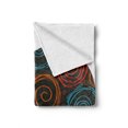 thumbnail image 2 of Animal Soft Flannel Fleece Throw Blanket, Bear Silhouette Covered with Abstract Circular Spiral Shapes Dots Illustration, Cozy Plush for Indoor and Outdoor Use, 50" x 60", Multicolor, by Ambesonne, 2 of 6