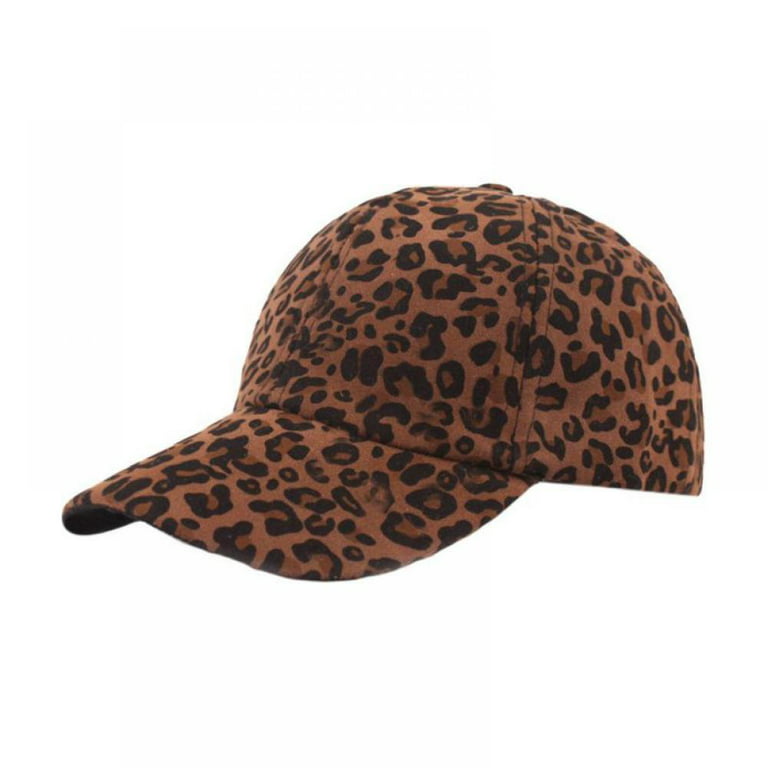 Print Organic Leopard Cheetah Cotton Womens Cap Dad Adjustable Baseball Hat
