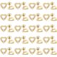 thumbnail image 1 of 1 caja de 40 pendientes de corazón chapados en oro real de 24 quilates con poste y cierre de corazón., 1 of 9
