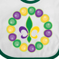 thumbnail image 4 of Inktastic Mardi Gras Beads and Fleur De Lis Boys or Girls Baby Bib, 4 of 4