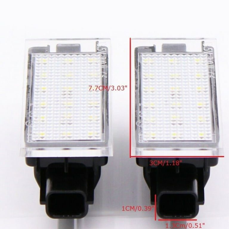 2X LED License Plate Light Lamp For Smart Fortwo 453 Coupe C453 Cabriolet  A453 