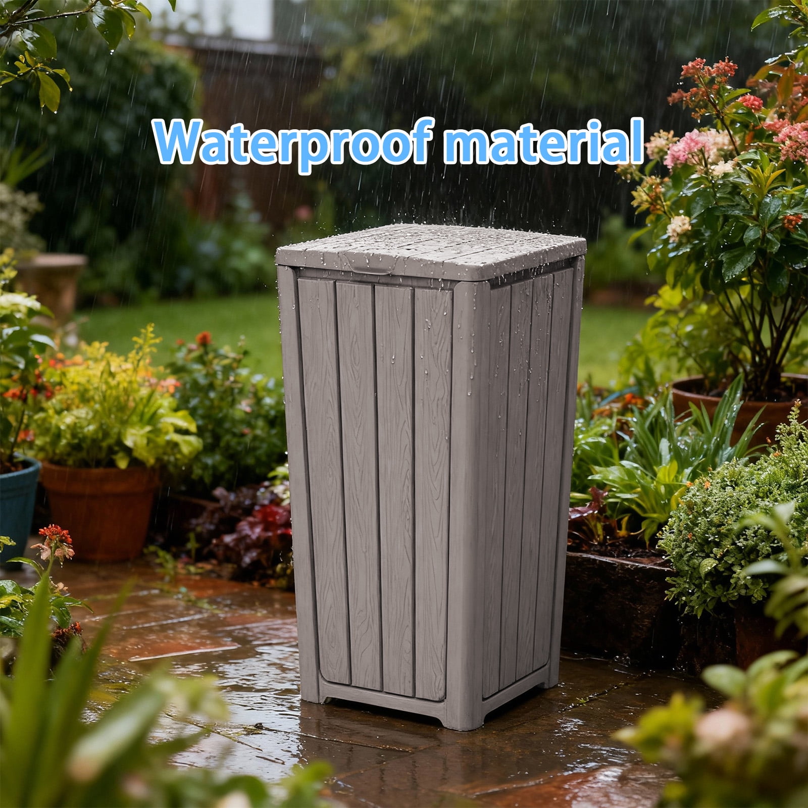 MAYEERTY 85L Trash Bin, Durable Detachable Mobile Garbage Can for Home Office Store