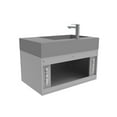 thumbnail image 4 of Amazon 30" Gray Wood Floating Vanity with Gray Top and Brushed Nickel Trim, 4 of 20