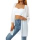 thumbnail image 4 of Sunloudy - Chaqueta de chifón transparente para mujer, estilo informal, ligera, para playa, blusa, chal Sunloudy  S/ M / L / XL / XXL, 4 of 9