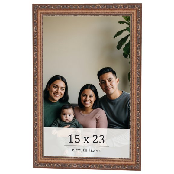 15x23 Frame Gold Solid Wood Picture Frame Width 1.25 Inches | Interior Frame Depth 0.375 Inches |