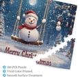 thumbnail image 3 of 500 PCS Snowman swings on a moonlit night Merry Christmas Slogan Wooden Puzzles 500 Piece,Enjoy the puzzle solving process,Vibrant Colors,Funny Snowman Modern Art Stress relieving puzzle 500 Piece, 3 of 6