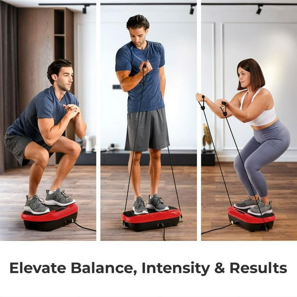 LifePro Vibration Plate Exercise Band Workout Machine Vibration Exercise Machine Whole Body Red Walmart Business Supplies