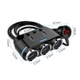 thumbnail image 3 of Fauful 12V-24V Car Cigarette Lighter 3 Way Socket Splitter Plug LED USB Charger Adapter 100W Voltage Monitor, 3 of 5