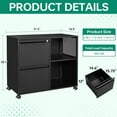 thumbnail image 6 of Fesbos File Cabinet with Lock, Metal Rolling  Storage Cabinet for Home Office Organization,2 Drawer Lateral Filing Cabinet with Hooks for Letter/Legal/A4 Size, 6 of 8