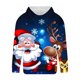 thumbnail image 5 of Sudadera con capucha para hombre, estilo moderno, con estampado de Papá Noel, manga larga, con bolsillo, estilo deportivo, de poliéster, 5 of 5