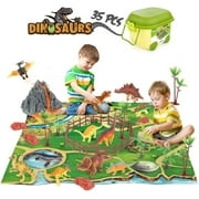 BEAURE Dinosaur Figures Playset Dino World T-Rex Dinosaur Toys for Kids Toddlers Ages 3-6 Boy Gifts