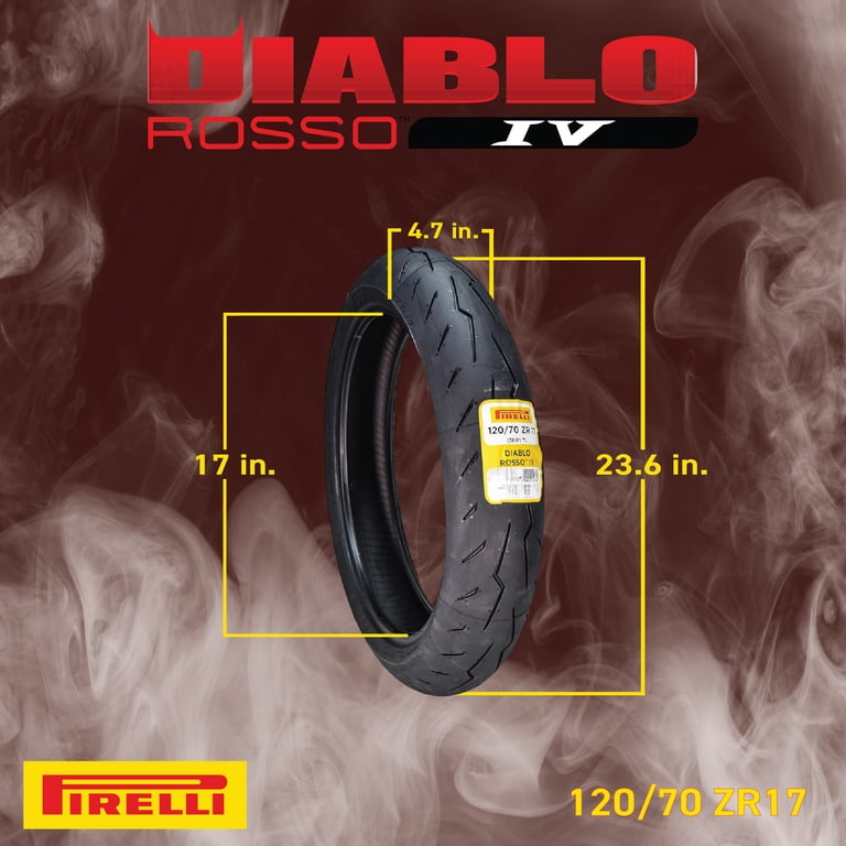 Pirelli Diablo Rosso IV Motorcycle Tires, 120/70ZR17 Front, 180