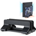 thumbnail image 1 of Support Vertical Double en Aluminium pour Ordinateur Portable, Supporte 2 Appareils, Fente Réglable Largeur 12-36mm, Rangement Vertical Gain de Place pour MacBook et Ordinateurs Portables, 1 of 4