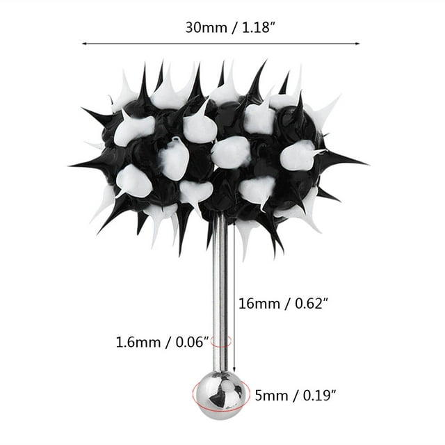 3 Types Vibrating Tongue Ring Stud Barbell, Medical Grade Stainless Steel, Silicone Wrapped, Enhancing Stimulating Effect, Small and Lightweight, Includes 2 Button Batteries