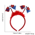 thumbnail image 3 of WMGHA 4th of July Headband Independence Day Hair Accessories,1 Pcs Patriotic Head Boppers Headband, 4th of July Accessories American Flag Decorations for Independence Day Party Supplies, 3 of 3