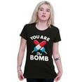 thumbnail image 3 of You Are Bomb Ice Pop Firecracker Womens Slim Fit Graphic Tee Brisco Brands S, 3 of 5
