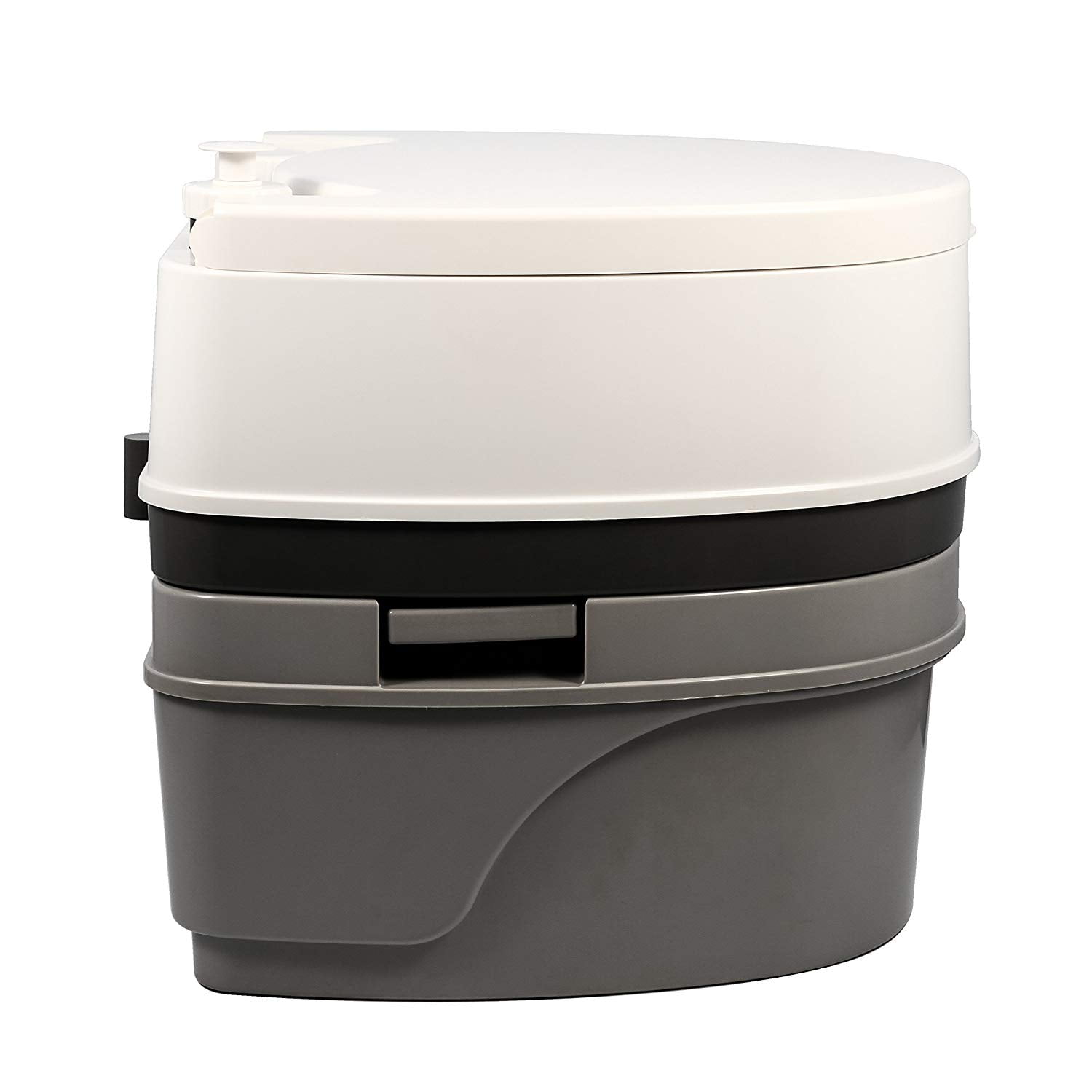 Camco Portable Travel Toilet, 5.3 Gallon Detachable Holding Tank, Larger Seat (41545)