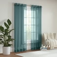 thumbnail image 5 of Eclipse Livia Sheer Rod Grommet 54 x 63 Curtain Panel in Teal, 5 of 8