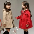 thumbnail image 5 of Esaierr Toddler Kids Baby Trench Jacket for Girls Long Sleeve Windbreaker Jacket Coats Fall Winter Thickened Cotton Jacket Coats 2-12T, 5 of 7