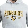 thumbnail image 4 of Men's G-III Sports by Carl Banks Gray Pittsburgh Penguins Adaptive Classic Team Spirit Fleece Hoodie, 4 of 5