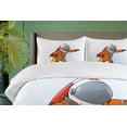 thumbnail image 4 of Ambesonne Space Duvet Cover Set, Astronaut Galaxy Journey, 2-Calking, Orange Grey Red, 4 of 7