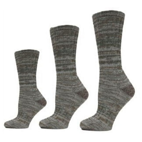 Women's Merino Wool Thermal Toe Crew Socks, 3-Pack