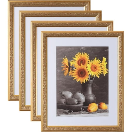 

Picture Frames Set of 4. 1-1/2 Polystyrene Modern Ornate Gold 4x10 Wholesaleartsframes-com 3232 Series Made in USA