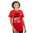 thumbnail image 3 of Need Money Not Job Work Lazy Cash Plus Size Crewneck Graphic Tee Shirt Brisco Brands 2X, 3 of 5
