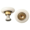 thumbnail image 4 of MYG pour Rouleaux de Porte de Douche Ensemble de 2 Roues de Remplacement Diamètre 27mm Coureurs de Porte en Verre pour Armoires de Douche Centre en Laiton Roue Extérieure en Nylon Vis en Acier Inoxydable, 4 of 10