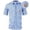 Blue9, variant on Kids Oktoberfest Plaid Short Sleeve Button Down Shirt, Boys Girls Gingham Check Collared Top with Festival Embroidery, Casual Summer Shirt for School Outdoor Daily Wear(Red1,13-14 Years)