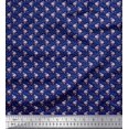 thumbnail image 1 of Soimoi Rayon Fabric Leaves & Rose Small Print Sewing Fabric Yard 42 Inch Wide, 1 of 3