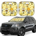 thumbnail image 1 of Fotbe Garden Honeybee Gnomes Juego de 2 Piezas de Parasoles para Parabrisas | Bloqueador Solar para Auto | Accesorios Plegables para Protección Solar Interior-Medium, 1 of 6