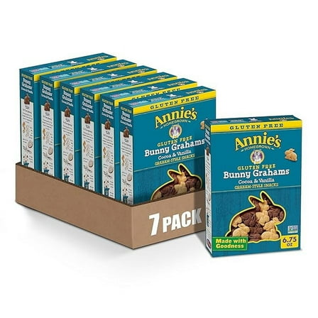 Annie's Gluten Free Cocoa and Vanilla Bunny Cookies, 6.75 oz (Pack of 7)